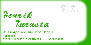 henrik kurusta business card